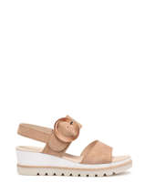 Sandalen Met Platformzool Uit Leder Gabor Beige women 14
