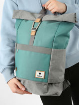Rugzak 1 Compartiment Met 15" Laptopvak Faguo Blauw backpack 23LU0901-vue-porte