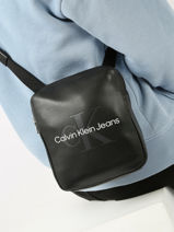 Cross Body Tas Calvin klein jeans Zwart monogram soft K510108-vue-porte