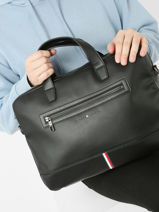 Laptoptas Tommy hilfiger Zwart corporate AM10928-vue-porte