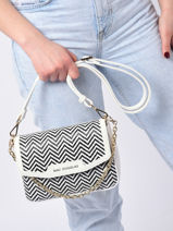 Cross Body Tas Fantasia Zigzag Mac douglas Wit fantasia zigzag S-vue-porte