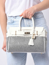 Handtas Fantasia Zigzag Mac douglas Wit fantasia zigzag 2-vue-porte