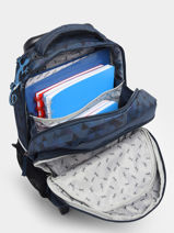 Rugzak Op Wieltjes 2 Compartimenten Cameleon Blauw actual SR39-vue-porte