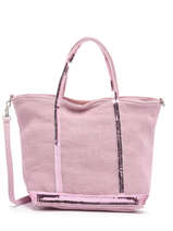 Handtas Cabas Linnen En Pailletten Vanessa bruno Roze cabas lin 31V40435