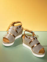 Sandalen Met Sleehak Cezarine Uit Leder Lune et l