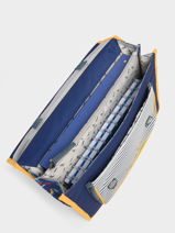 Boekentas Kind 2 Compartimenten Cameleon Blauw retro CA38-vue-porte