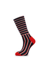 Paar Sokken Met Blokstrepen Voor Heren Happy socks Blauw socks BSS01