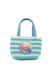 Handtas Le voyage en panier Blauw kids PM374