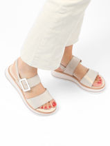 Sandalen Uit Leder Gabor Beige women 33-vue-porte