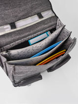 Boekentas 3 Compartimenten Cameleon Grijs vintage color PBVCCA41-vue-porte