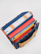 Boekentas Op Wieltjes 2 Compartimenten Cameleon Blauw retro PBRECR35-vue-porte