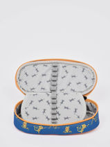 Pennenzak 1 Compartiment Cameleon Blauw retro PBREPLUM-vue-porte