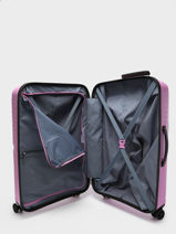 Harde Reiskoffer Airconic American tourister Roze airconic 88G002-vue-porte