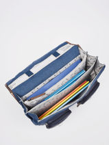 Boekentas Meisje 3 Compartimenten Cameleon Blauw vintage fantasy PBVGCA41-vue-porte