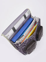 Boekentas Op Wieltjes 2 Compartimenten Cameleon Grijs vintage urban PBVBCR38-vue-porte