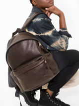 Rugzak 1 Compartiment Eastpak Bruin grained K620GRA-vue-porte