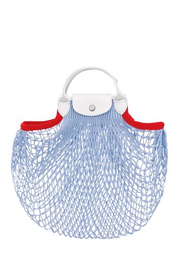 Longchamp Le pliage filet tricolore Schoudertas Blauw