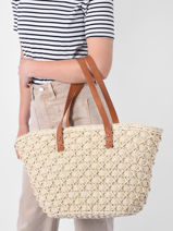Schoudertas Cabas Gerard pasquier Beige cabas P231611-vue-porte