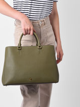 Handtas Hanna 37 Leder Lauren ralph lauren Groen hanna 31898556-vue-porte
