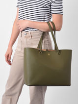 Schoudertas Karly Leder Lauren ralph lauren Groen karly 31911655-vue-porte