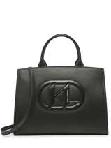 Handtas K Monogram Leder Karl lagerfeld Zwart k monogram 235W3054