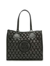 Schoudertas L Cabas Bubble Nylon En Leder Lancel Zwart cabas d