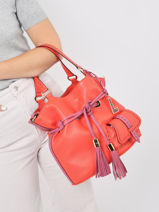 Handtas M Premier Flirt Multico Leder Lancel Oranje premier flirt A12363-vue-porte