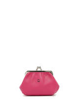 Portemonnee Leder Etrier Roze madras EMAD654