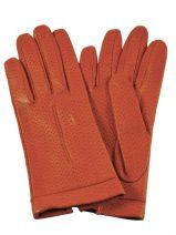 Dameshandschoenen Leder Met Zijden Voering Omega Bruin women gloves 75D
