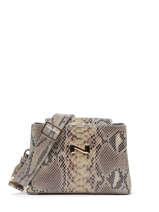 Cross Body Tas Poppy Python Leder Nathan baume Beige reptile 2PY