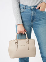 Handtas Zero Re Gerecycleerd Polyester Valentino Beige zero re VBS7B302-vue-porte