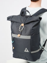 Rugzak 1 Compartiment Met 15" Laptopvak Faguo Blauw backpack K221-vue-porte
