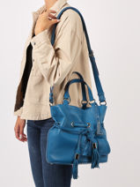 Bucket Bag M Premier Flirt Lancel Blauw premier flirt A10110-vue-porte