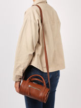 Cross Body Tas Charlie Leder Paul marius Blauw vintage CHARLIE-vue-porte