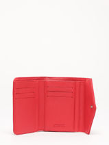 Portemonnee Leder Lancaster Rood foulonne pm 29-vue-porte