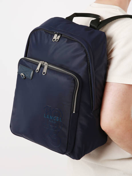 Rugzak Leo 1 Compartiment Lancel Blauw leo A12679 ander zicht 1