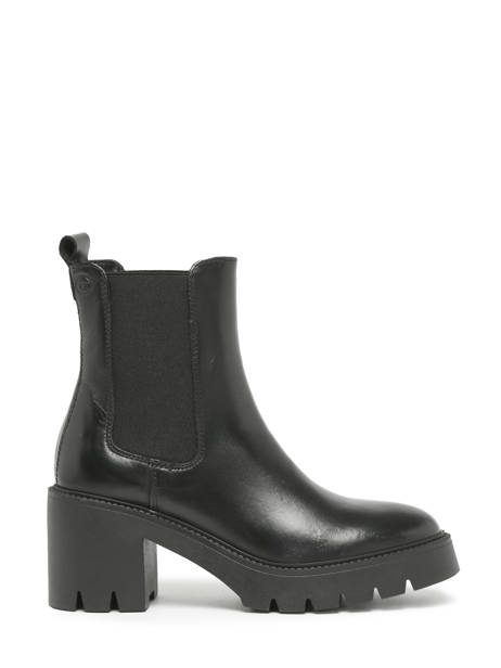 Chelsea Boots Met Hak Uit Leder Tamaris Zwart women 41