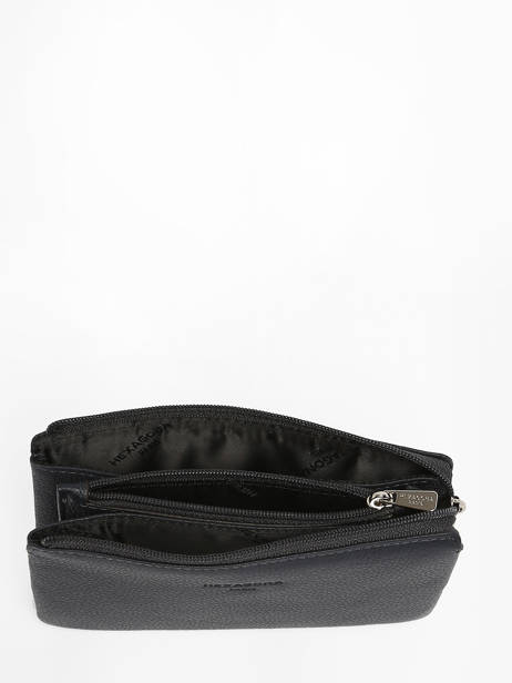 Portemonnee Leder Hexagona Blauw confort 37981 ander zicht 1