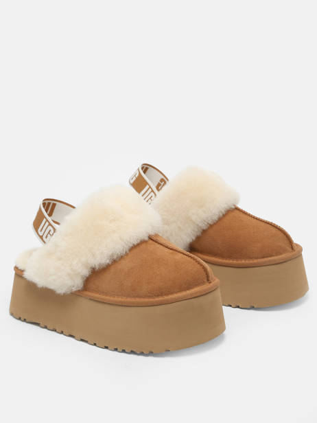 Slippers Met Riempjes Funkette Uit Leder Ugg Bruin women 1113474 ander zicht 3