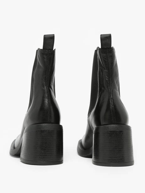 Chelsea Boots Met Hak Uit Leder Mjus Zwart women T77204 ander zicht 4