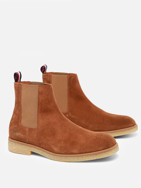 Chelsea Boots Uit Leder Tommy hilfiger Bruin men ANA ander zicht 2