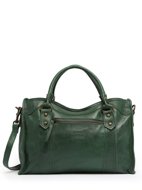 Handtas Cow Leder Basilic pepper Groen cow BCOW22 ander zicht 1
