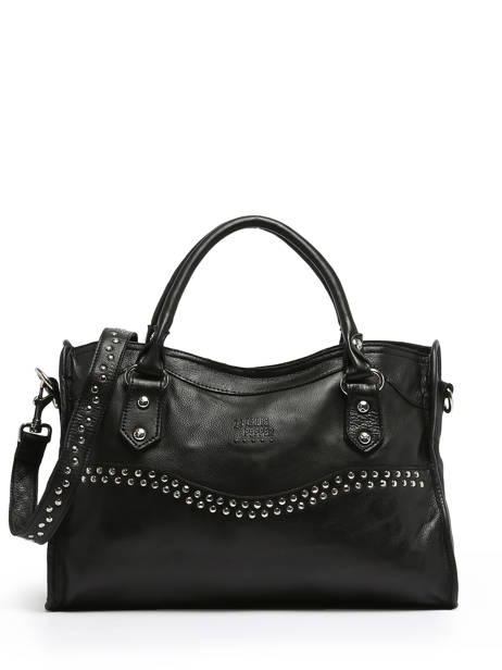 Handtas Leder Basilic pepper Zwart glam BGLA22
