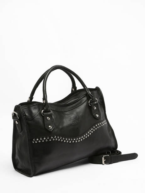 Handtas Leder Basilic pepper Zwart glam BGLA22 ander zicht 2