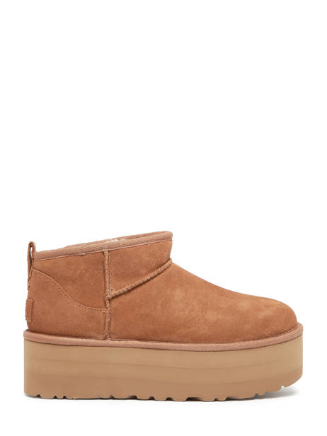 Boots Classic Ultra Mini Platform Uit Leder Ugg Bruin accessoires 1135092