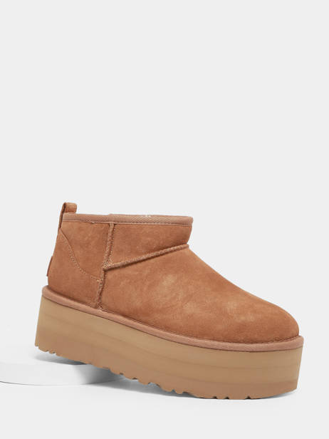 Boots Classic Ultra Mini Platform Uit Leder Ugg Bruin accessoires 1135092 ander zicht 1