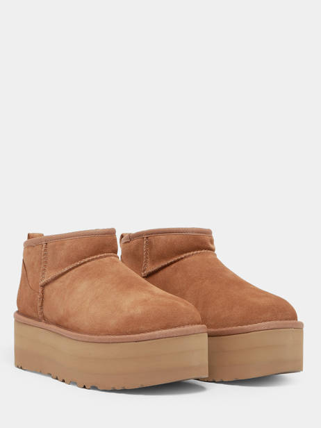 Boots Classic Ultra Mini Platform Uit Leder Ugg Bruin accessoires 1135092 ander zicht 3