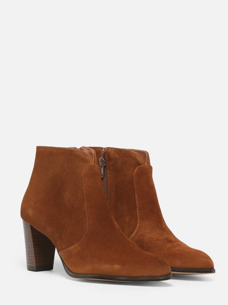 Boots Met Hak Uit Leder Arroba Bruin women 1129TP ander zicht 3