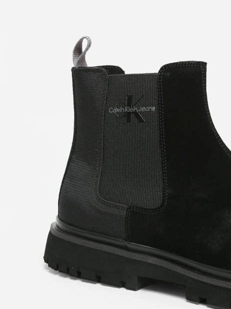 Chelsea Boots Uit Leder Calvin klein jeans Zwart men 76400T ander zicht 1