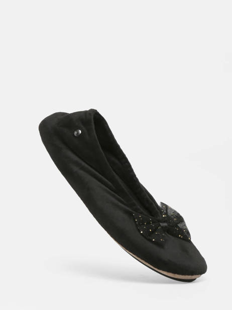 Pantoffels Isotoner Zwart women 97381 ander zicht 1